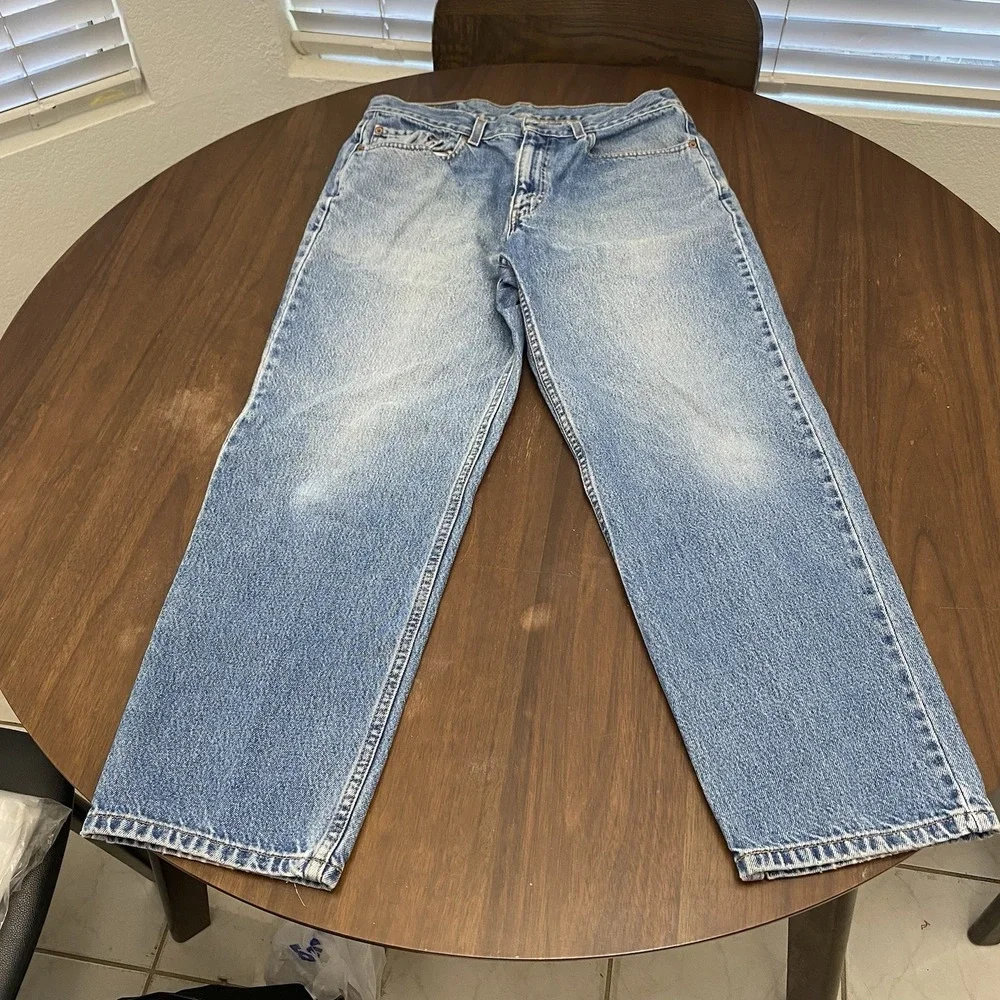 VTG 1999 Levi's 550 Jeans Men's 34x29 Blue Relaxed Fit Straight Leg Denim Y2K